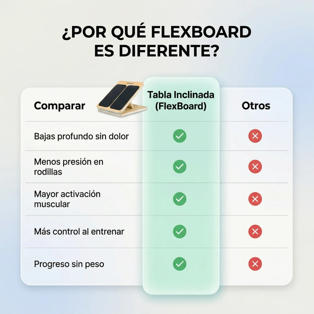 FlexBoard | Piernas Fuertes, rodillas sin Presión