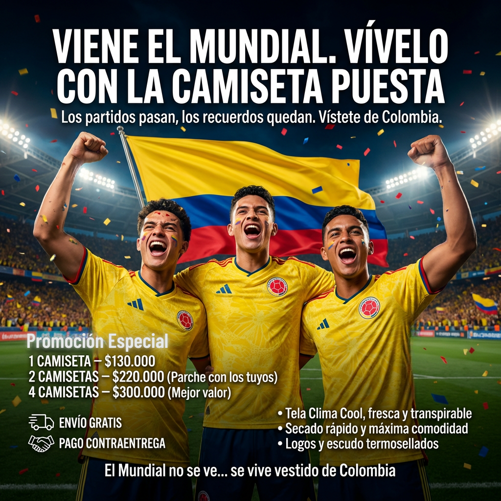 Nueva Camiseta Colombia Mundial 2026! - Apoya a la tricolor💛💙❤️