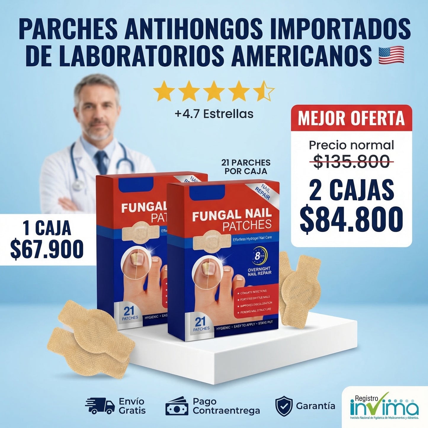 PARCHES ANTIHONGOS EEUU 🗽